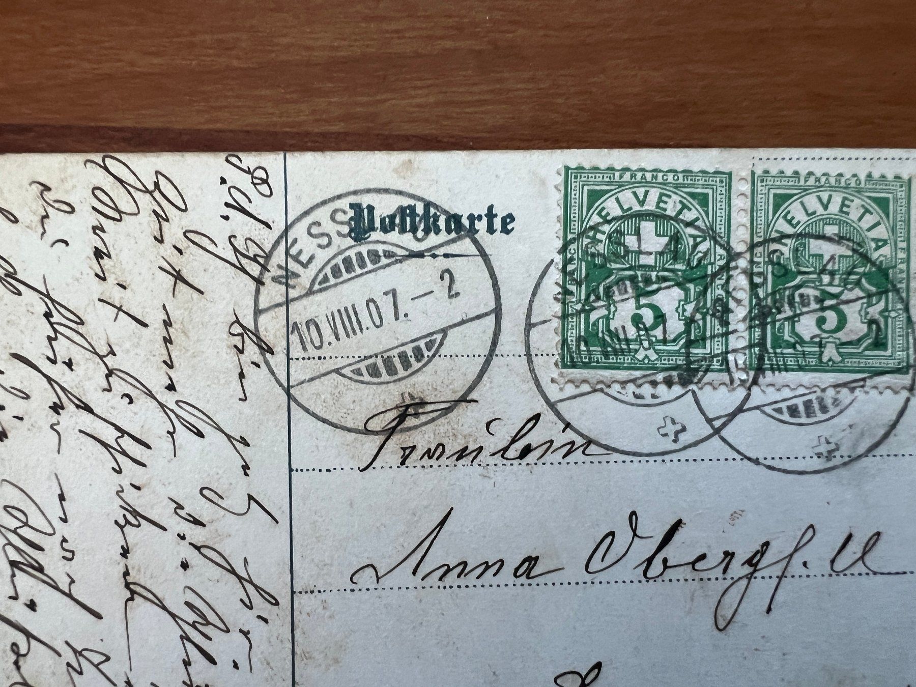Cartoline postali: AK  1907  Nesslau    (G2076) – Usato da Hinwil venduto da Sidi4 1