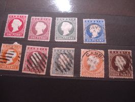 Lot uralte Marken Gambia */o
