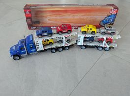 Camion transporteur jouet avec 8 voitures