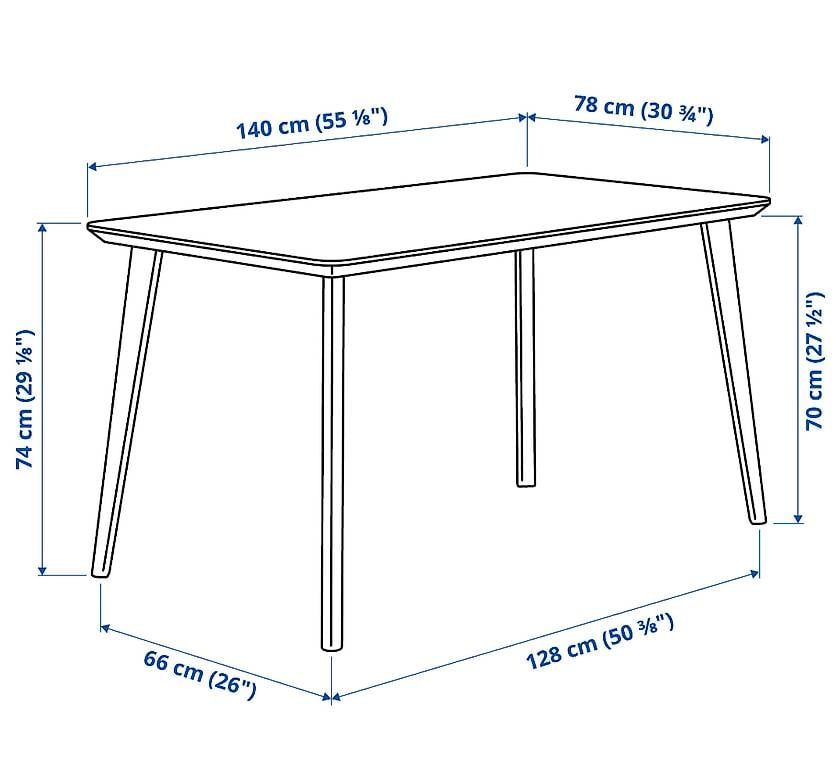 Tavoli: Table 140x78 Ikea lisabo – Usato da Neuchâtel venduto da mderbois 1