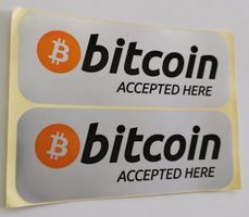 Bitcoin accepted here  - 2 Aufkleber