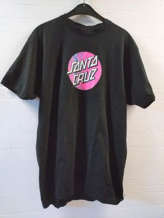 T-shirt Santa Cruz noir, taille L, TBE