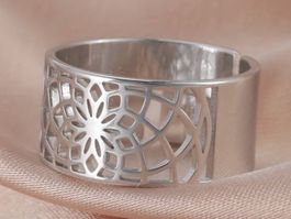 Ring Lebensblume silbern (56-62)