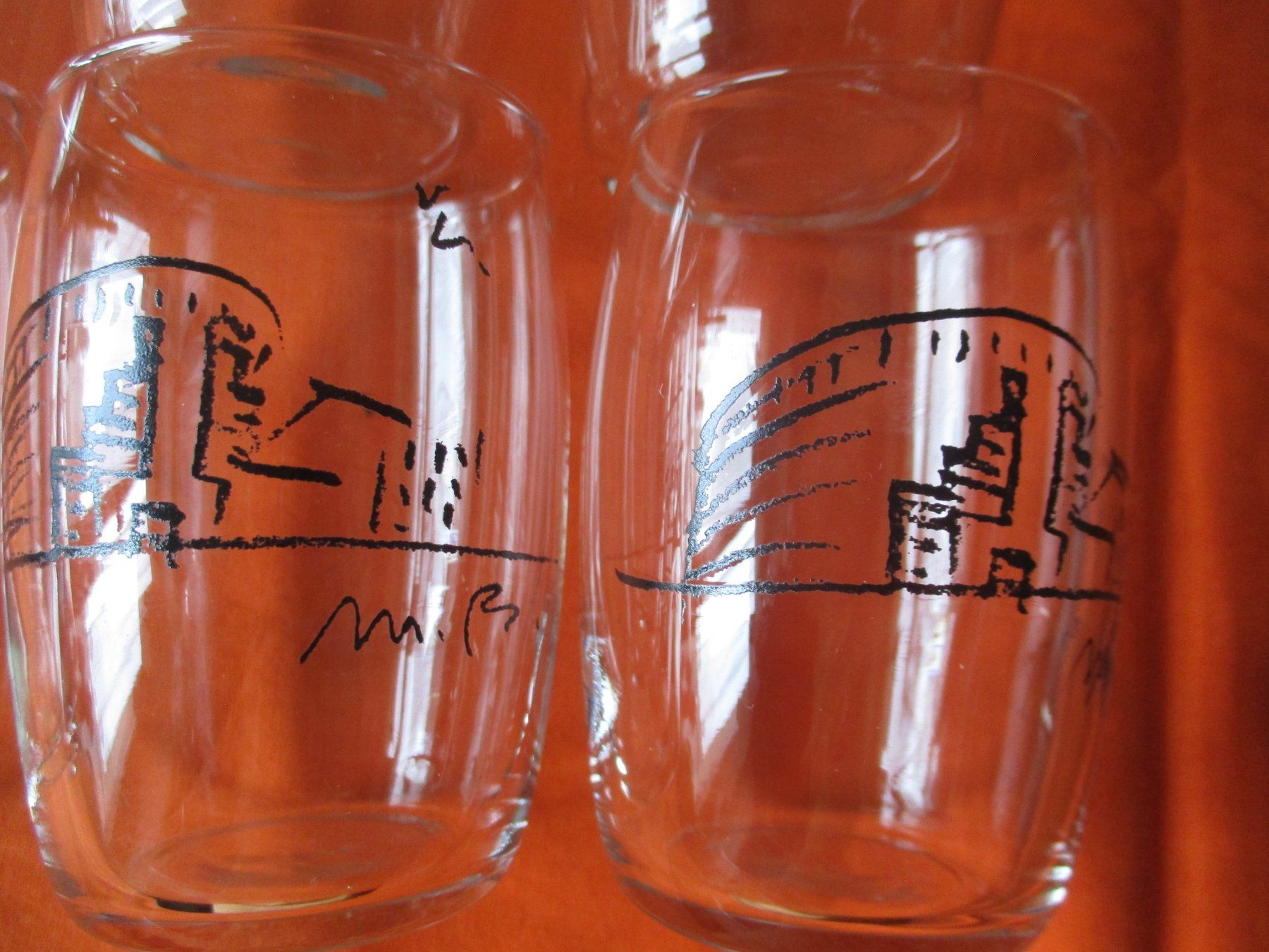 Verres: 6 x Glas Mario Botta, Basel Aeschenplatz – D'occasion à Birsfelden par alles-muss-raus 1