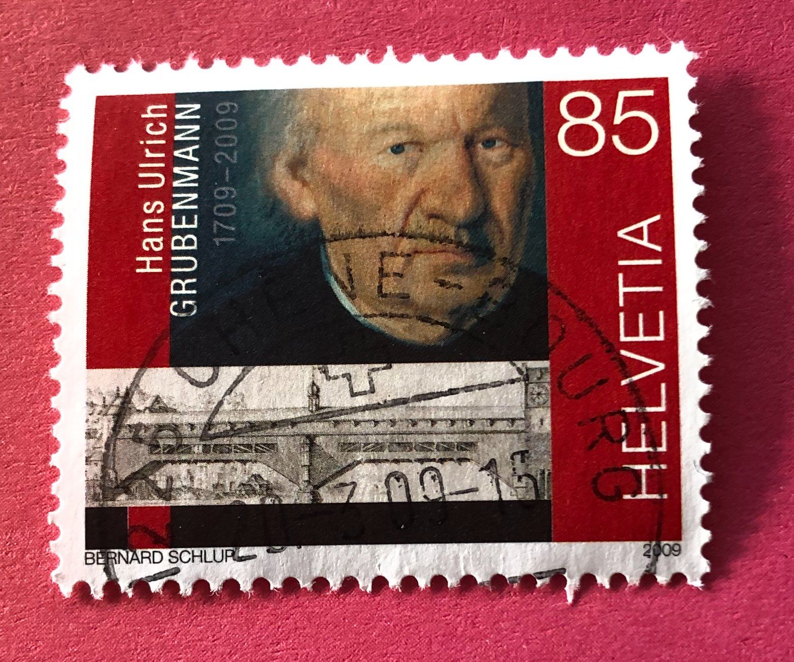 Tutti i francobolli: Nr.1305 Hans Ulrich Grubenmann GESTEMPELT 2009 – Usato da Aarau venduto da Billa007
