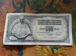 YOUGOSLAVIE  500  Dinara  Billet