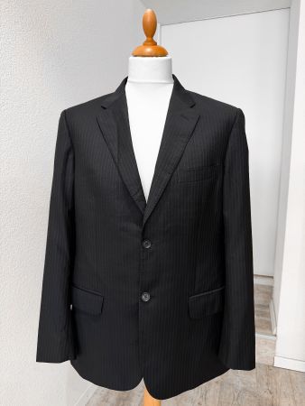 Valentino Roma Herren Sakko – Schwarz Nadelstreifen - Gr. 50