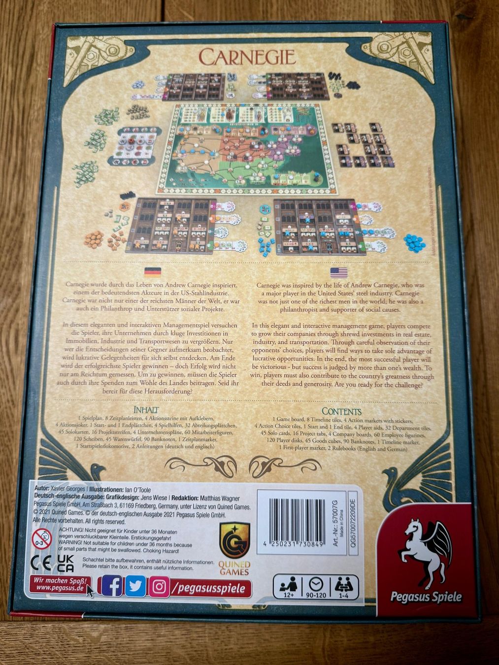 Pegasus Spiele Spiele: Carnegie inkl. Insert – Gebraucht aus Villigen von chrishacky 1