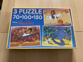 3 Disney's Aladdin Puzzles – 70, 100, 150 Teile