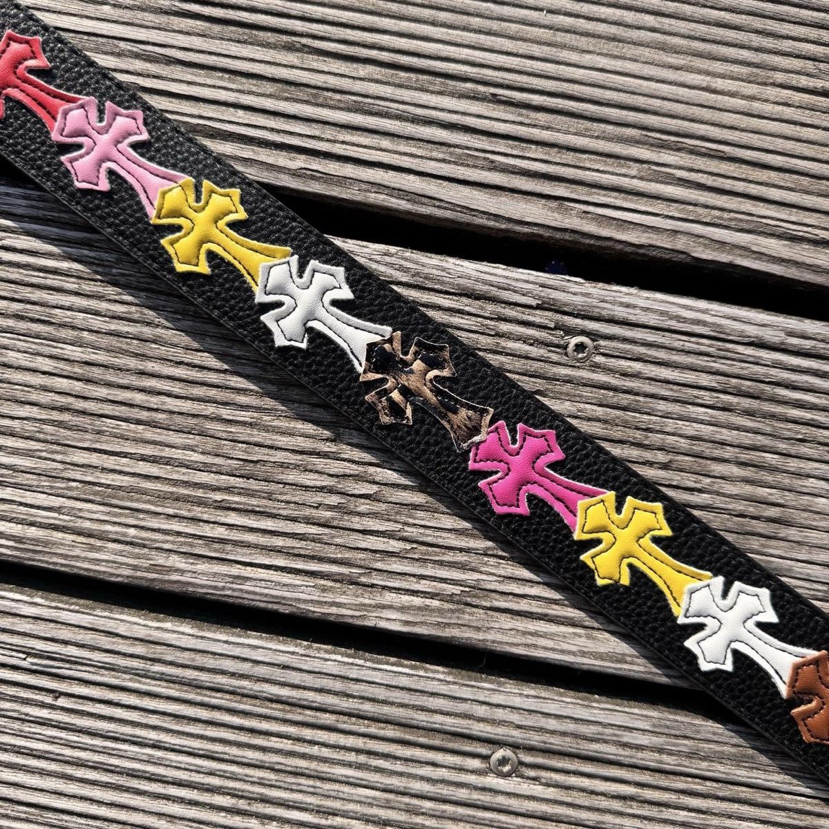 Chrome Hearts Cinture: Colorful Gothic Cross Belt - Black – Nuovo e nell'imballaggio originale da Caviano venduto da reselleo21 3