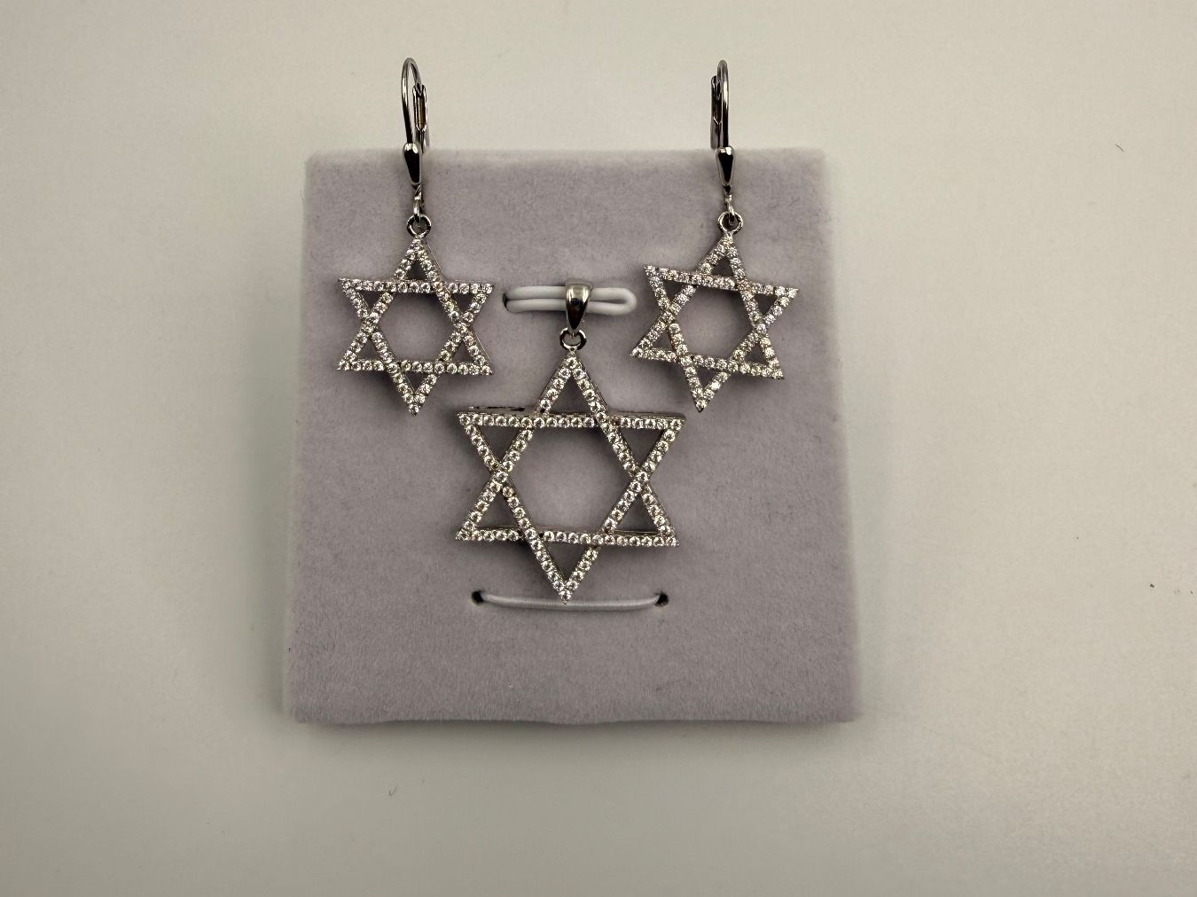 Orecchini pendenti & Orecchini a lobo: Davidstern Set Silber 925 Zirkonia – Nuovo e nell'imballaggio originale da Zug venduto da gold.schmuck