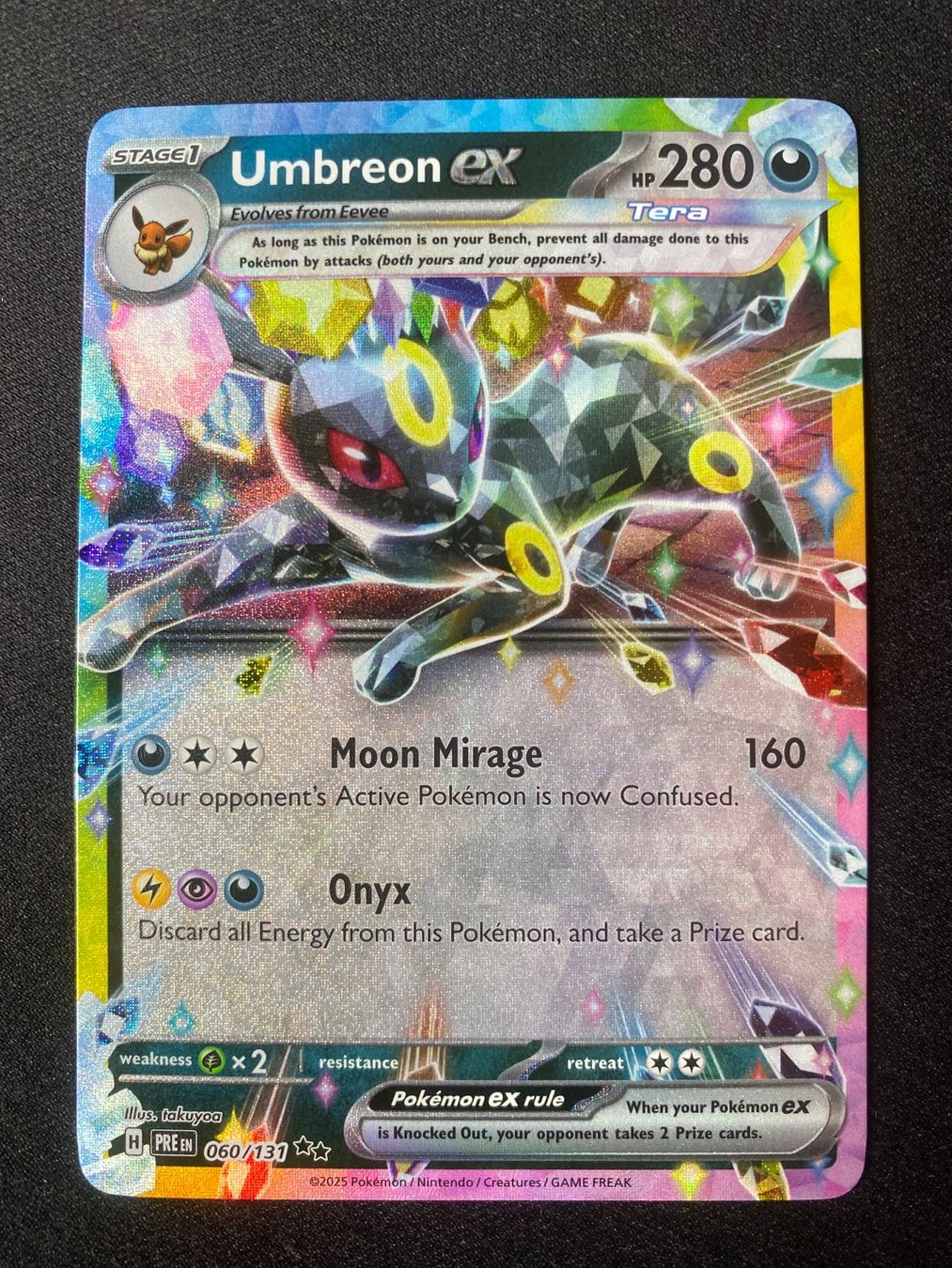 Pokémon Carte collezionabili: Umbreon ex 60 - Nachtara ex - Prismatic Evolutions - EN – Nuovo (secondo la descrizione) da Hausen AG venduto da Shrade