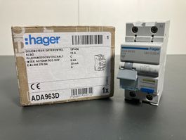 Hager FI/LS-Schutzschalter ADA963D C13/30mA/1P+N/ NEU ab 1.-