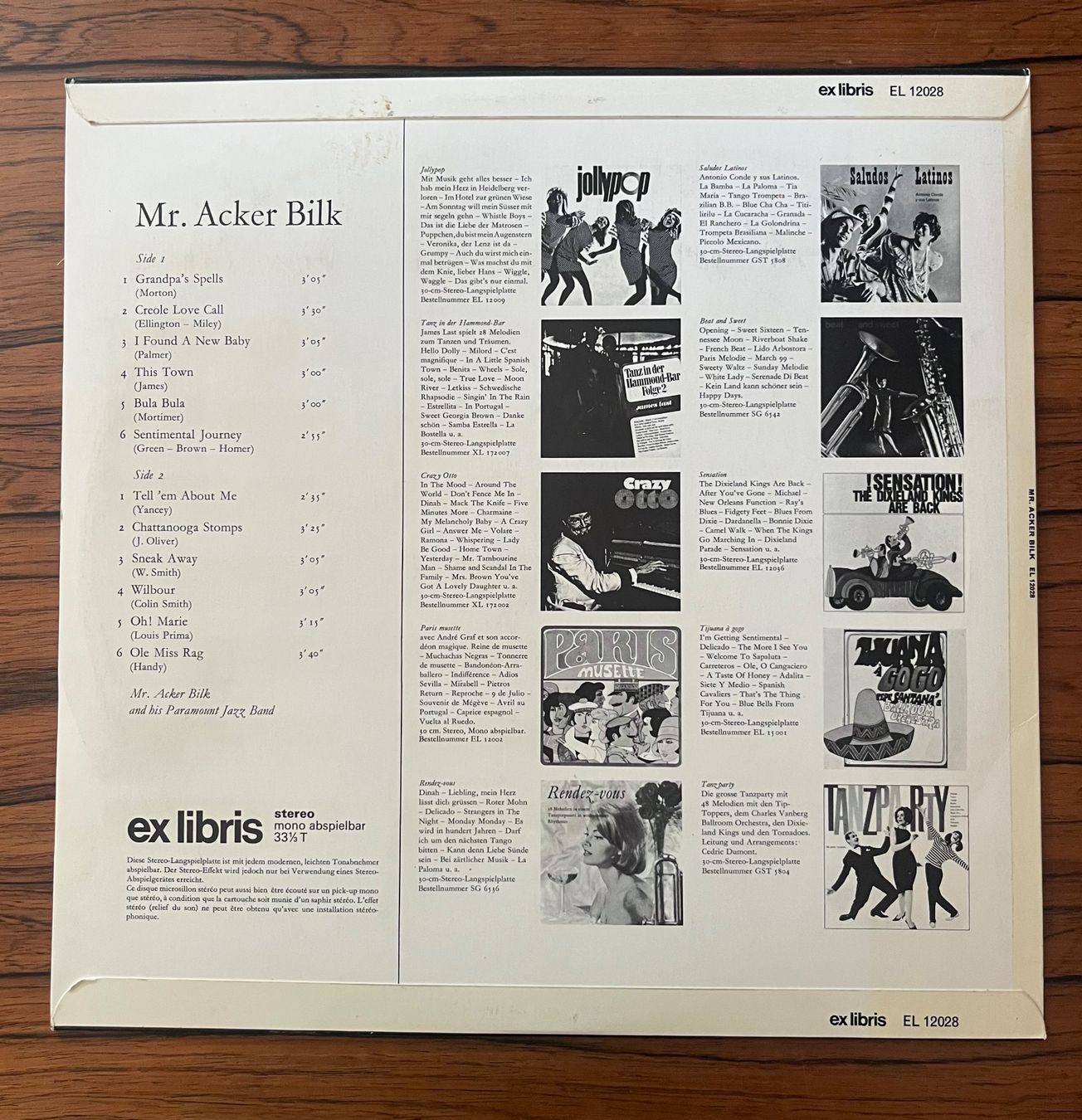Dischi in vinile: Mr. Acker Bilk Ex Libris EL 12028 – Usato da Winkel venduto da hei_gxk6 1