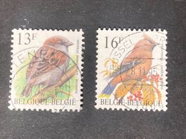 Belgien 1994 Satz Vögel Sperling Seidenschwanz gestempelt