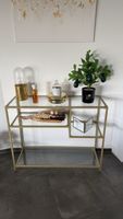 Konsolentisch Goldfarbig Metall Glas