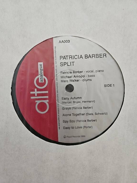 Dischi in vinile: Patricia Barber Vinyl LP SPLIT – Usato da Bern venduto da Cogo03 2