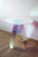 Acryl Beistelltisch Regenbogen Shimmer Stil Space Age Design