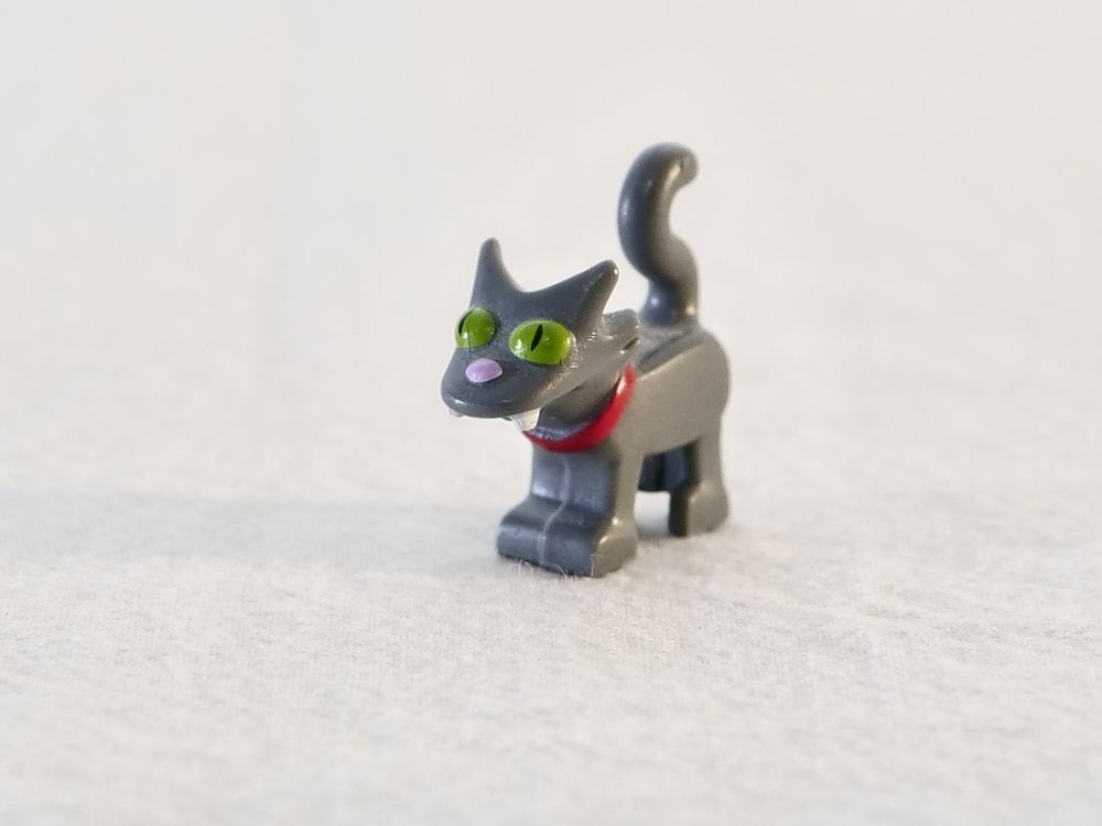 JFSM INC. Minifigur Schlafende Schwarze Katze - Handbemaltes Resin-Figure - 7,6 Cm - Süßer Schreibtischschmuck