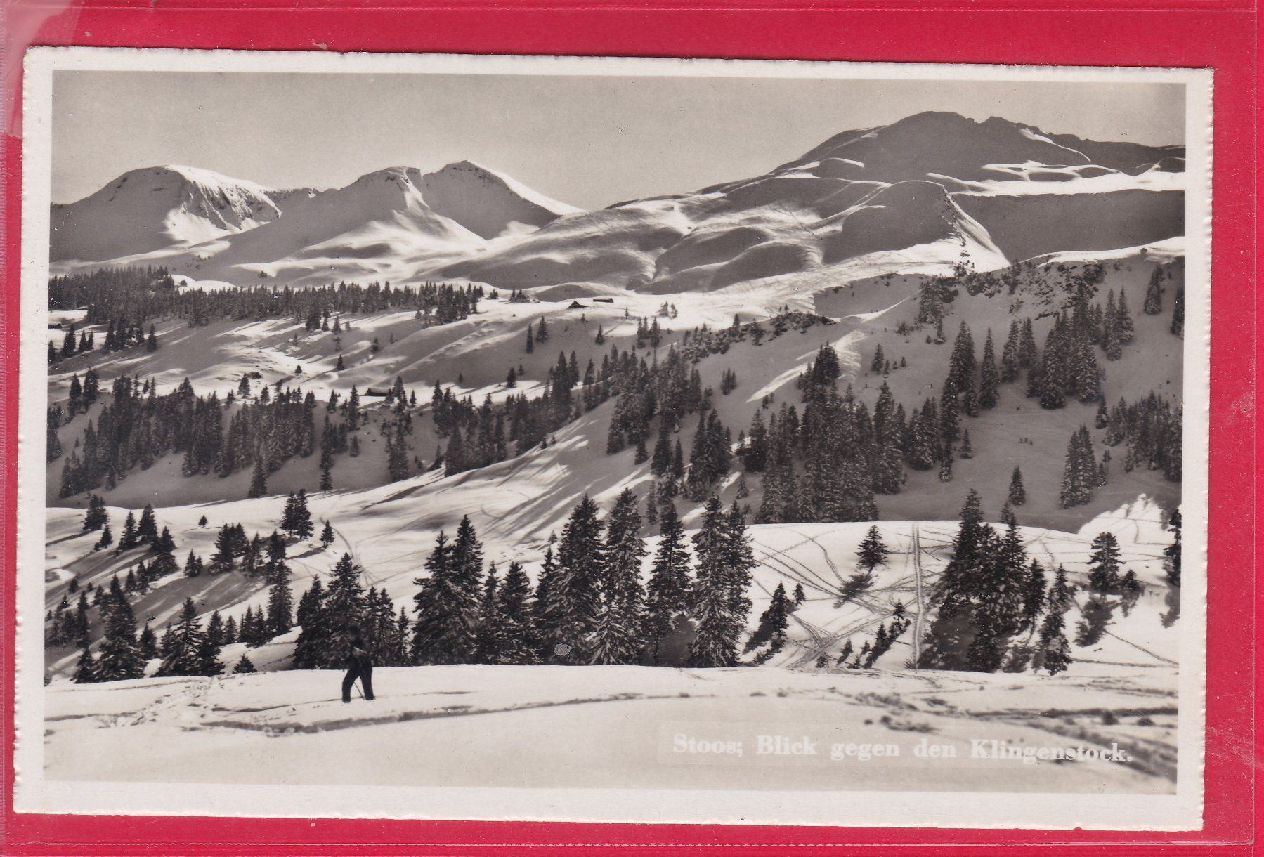 Cartoline postali: STOOS, BLICK GEGEN KLINGENSTOCK – Usato da Oberrieden venduto da Gebirgsstelze