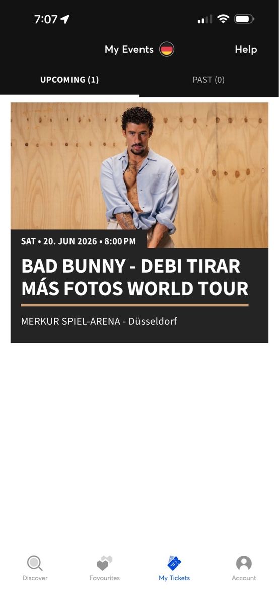 Biglietti: Bad Bunny Stehplatz in Düsseldorf – Nuovo (secondo la descrizione) da Dietikon venduto da Flosi9212
