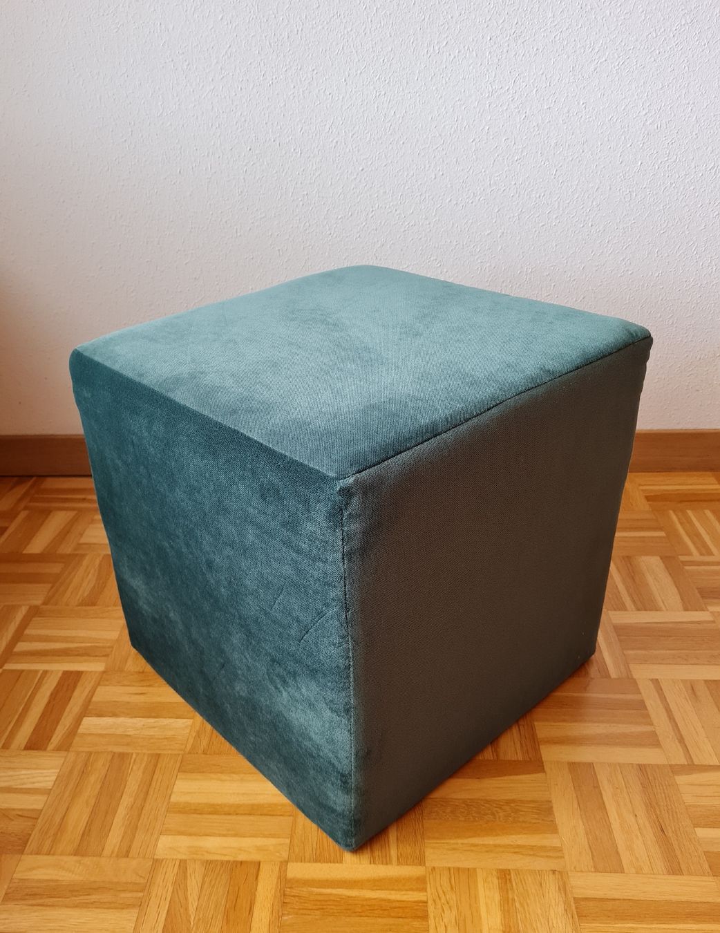Hocker: Hocker - Petrol - Samt - Neu – Neu (gemäss Beschreibung) aus Maur von Tashi010 1