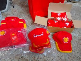 Shell V-Power Fanartikel Set: T-Shirt, Cap, & Brille