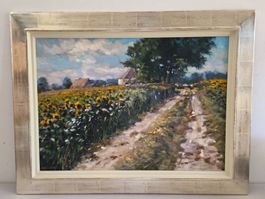 Ölgemälde Wolfgang Lämmle - Sommerlandschaft im Périgord