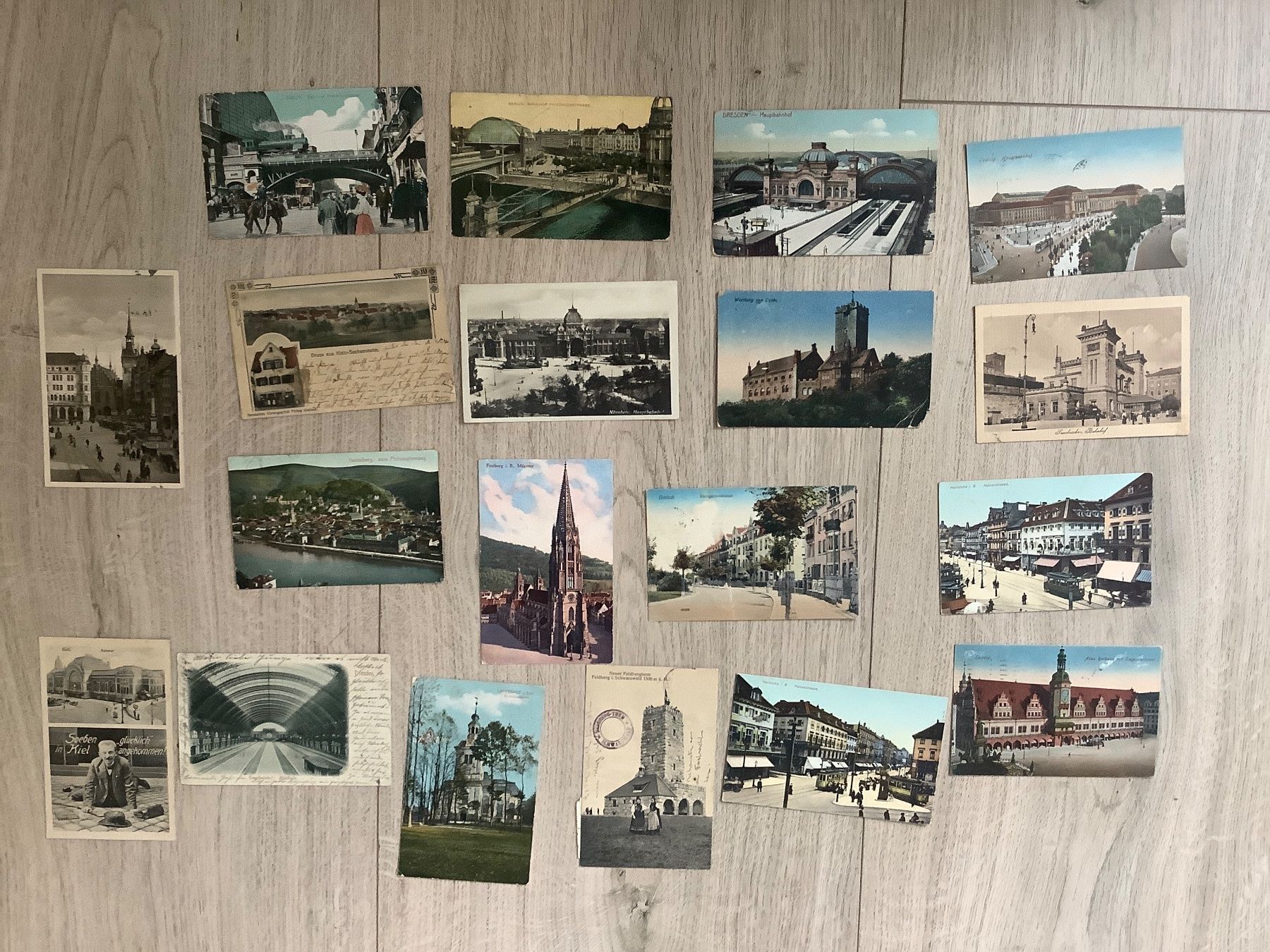 Cartoline postali: 19 gelaufene Ansichtskarten Deutschland 1899 - 1947 – Usato da St. Gallen venduto da herbrig2