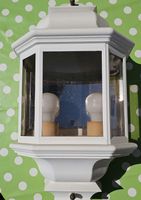 2x Weisse Aussenlampen Wandlampe Gartenlampe Laterne
