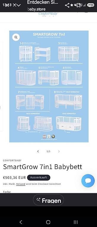 Betten: Baby smartgrow 7in1 – Gebraucht aus Kappel SO von dar_bm72