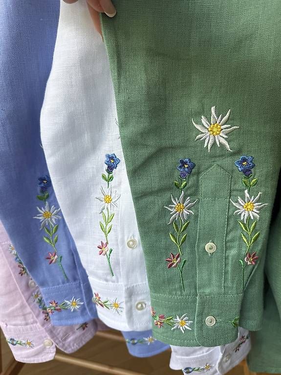 Blusen: Damen Leinenhemd Edelweiss Rosa – Gebraucht aus Thalwil von han_2b8c 7