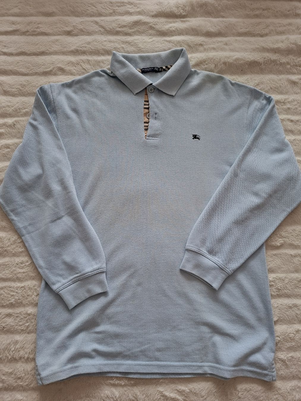 Burberry Magliette Polo: Polo manches longues bleu clair taille M – Usato da Renens VD venduto da ser_j2fn 1