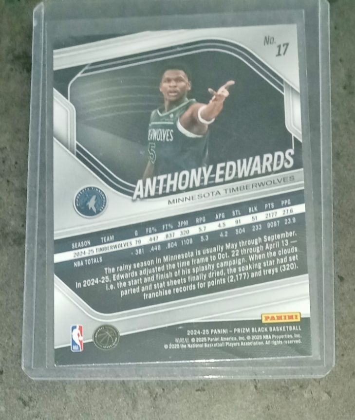 Cartoline: Anthony Edwards Prizm Black NBA card – Nuovo (secondo la descrizione) da Vallorbe venduto da ant_75wx 1