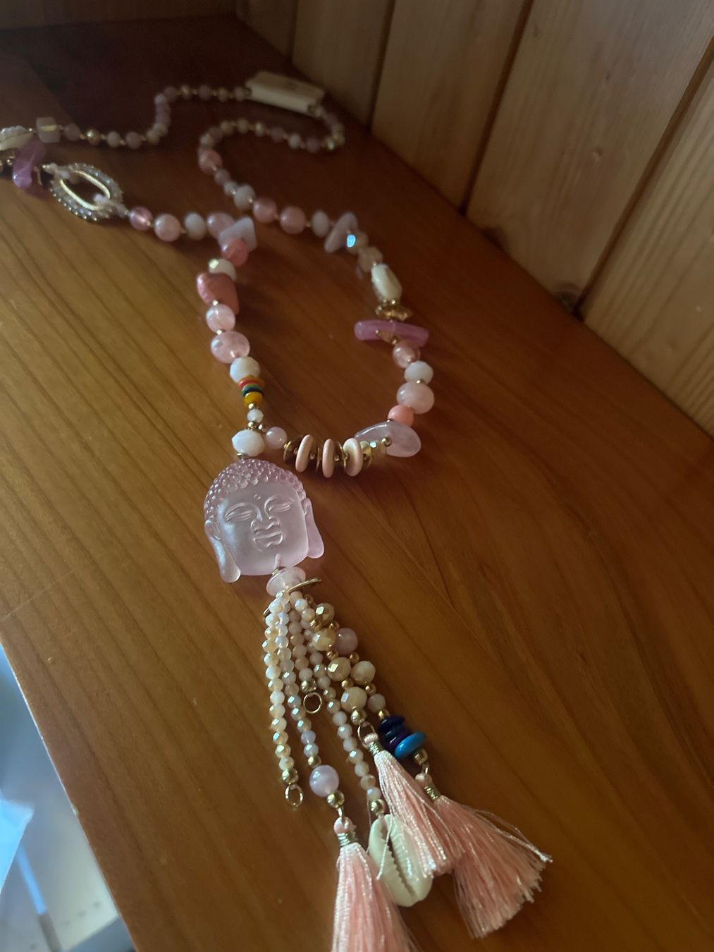 Catenine: PERLEN HALSKETTE LANG,ROSA,MODESCHMUCK – Nuovo e nell'imballaggio originale da Meienried venduto da ManuelaBoutique 2