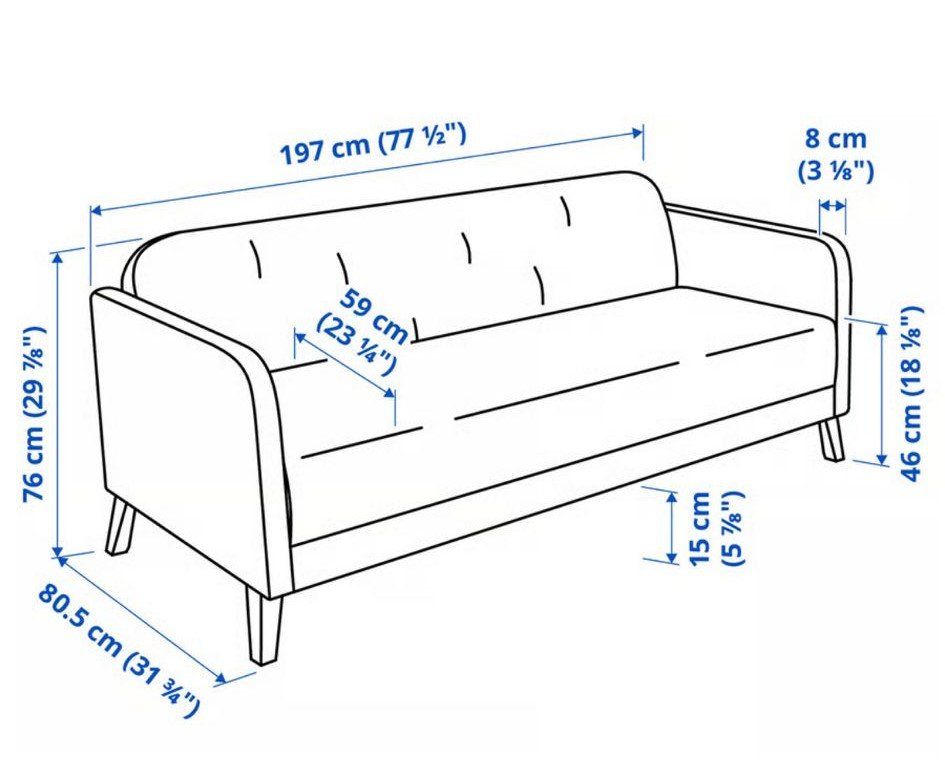 Ikea Divani: Ikea Linanäs 3er-Sofa Vissle beige – Usato da Bever venduto da jul_5726 5