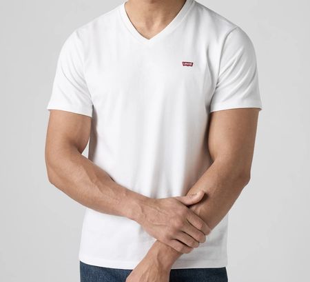 2 x Levi's T-Shirt Set V-Ausschnitt blau & weiss, neu,