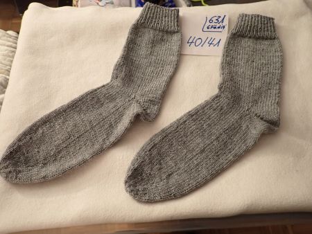 Handgestrickte Wollsocken 6 Fädig  Gr: 40/41  (631)