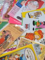 💛 OVP: 22 Lustige Karten Vintage Illustrationen 70/80er Jah