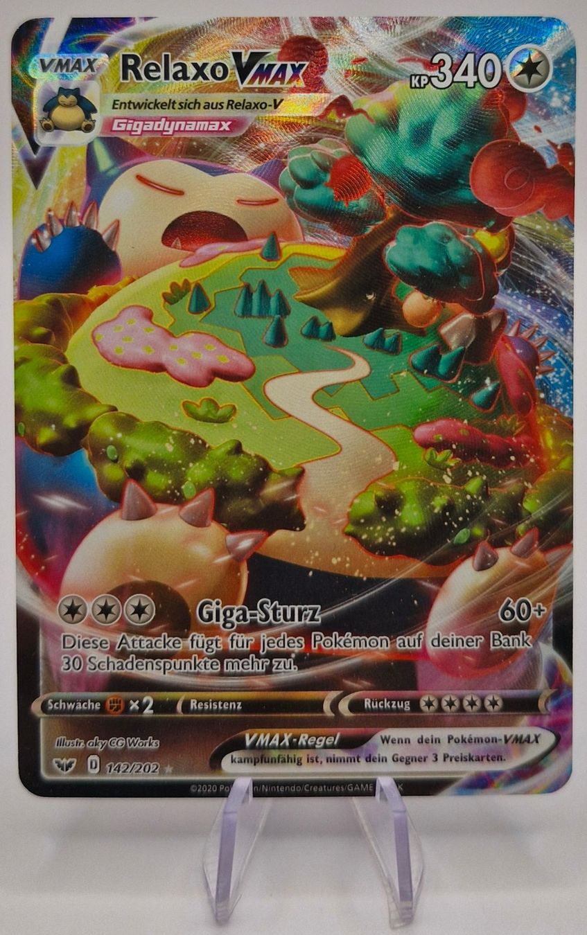 Pokémon Carte collezionabili: Relaxo VMAX / Snorlax VMAX / Schwert und Schild / SSH 142 – Nuovo (secondo la descrizione) da Arni AG venduto da PokemonCardsStore