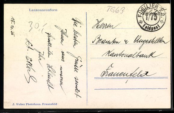 Cartoline postali: Lanzenneunforn, Ortspartie mit Wohnhäus – Usato da Berlin venduto da bartko-reher 1
