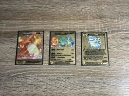 Metallkarten Pokemon - Charizard VMAX, Blastoise Base Set