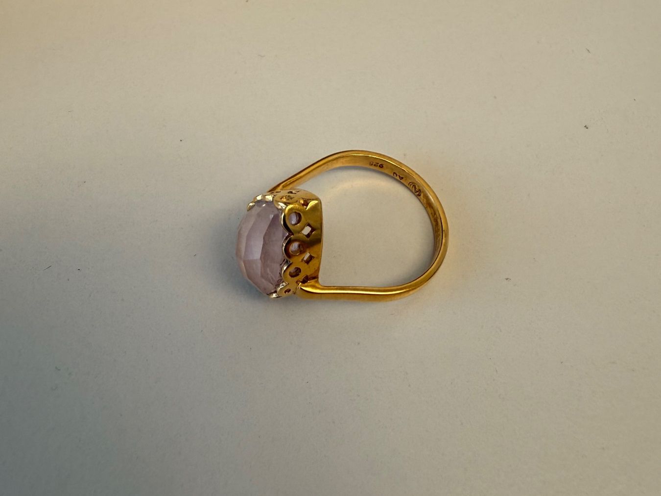 Anelli: Ring Silber 925 mit einem Rosenquarz Stein Gr. 58 – Nuovo e nell'imballaggio originale da Zug venduto da gold.schmuck 4