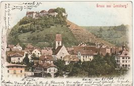 AK Gruss aus Lenzburg nach Hamburg, interessante Frankatur