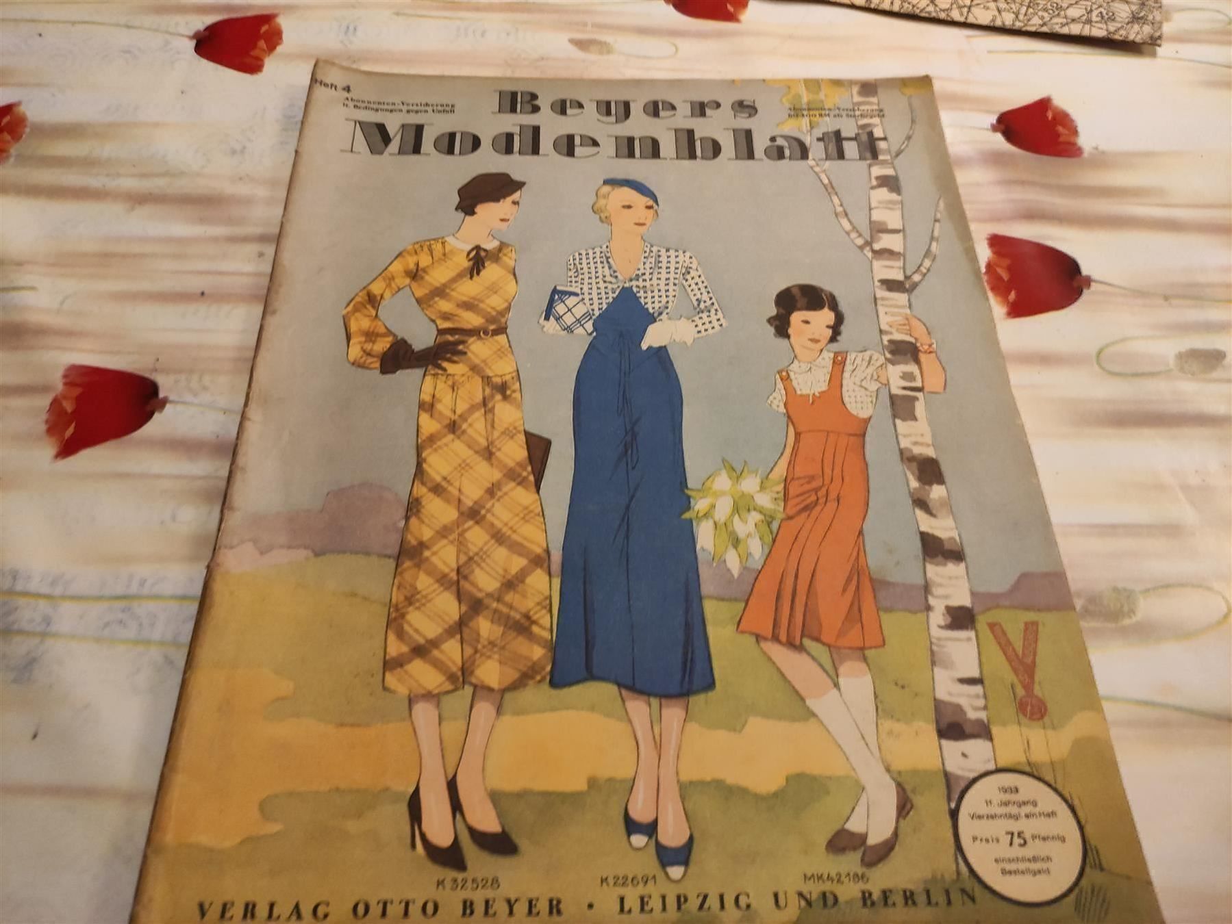 Riviste & Magazine: Bayers Modenblatt 1933 Heft 4 Schneider Handarbeit Design WK – Usato da Luzern venduto da leseratte24