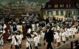 St. Gallen. Umzug beim Kinderfest - Armbrustschützen