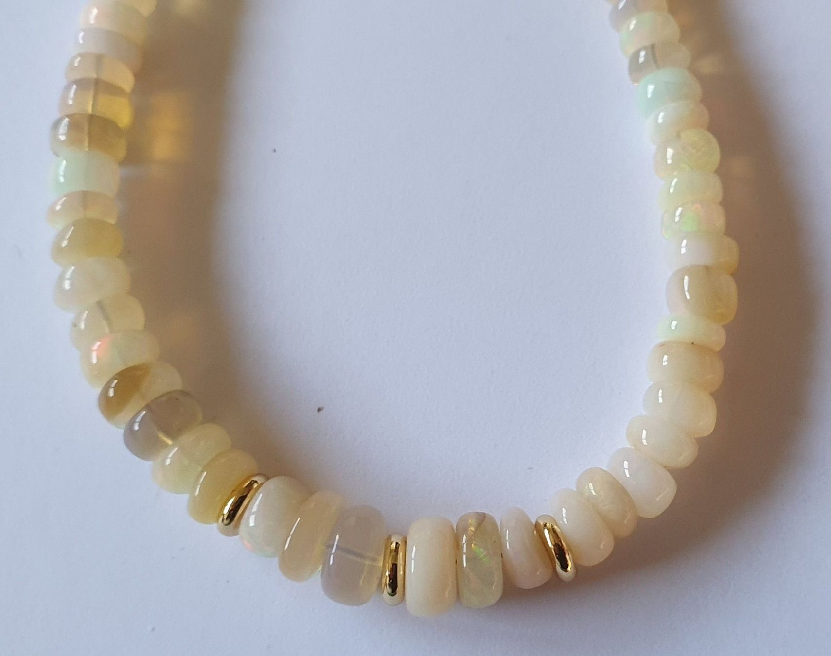 Catenine: White Fire Opal Halskette OP-18 – Nuovo e nell'imballaggio originale da Luzern venduto da Cellina1 3