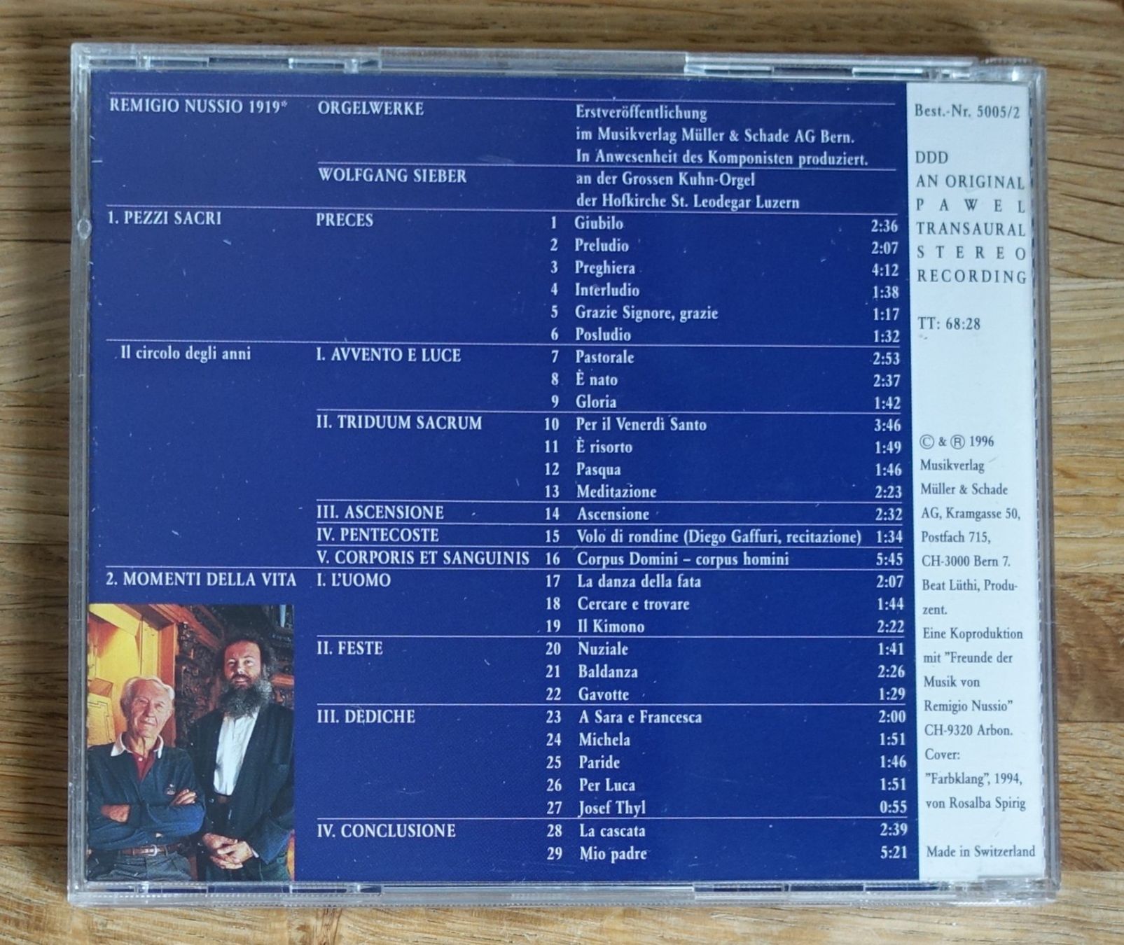 CD: Remigio Nussio - Orgelwerke - F33 – Usato da Sessa venduto da fraenklishop 1