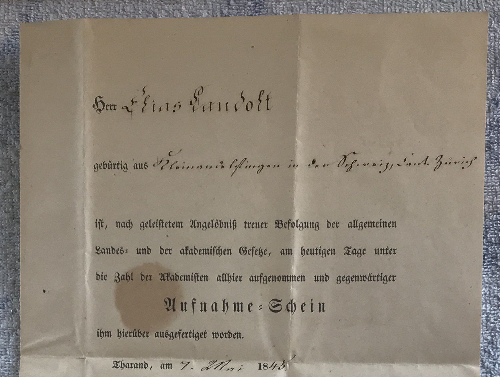 Documenti: ANTIKER BRIEF 1845 – Usato da Ostermundigen venduto da wini63 4