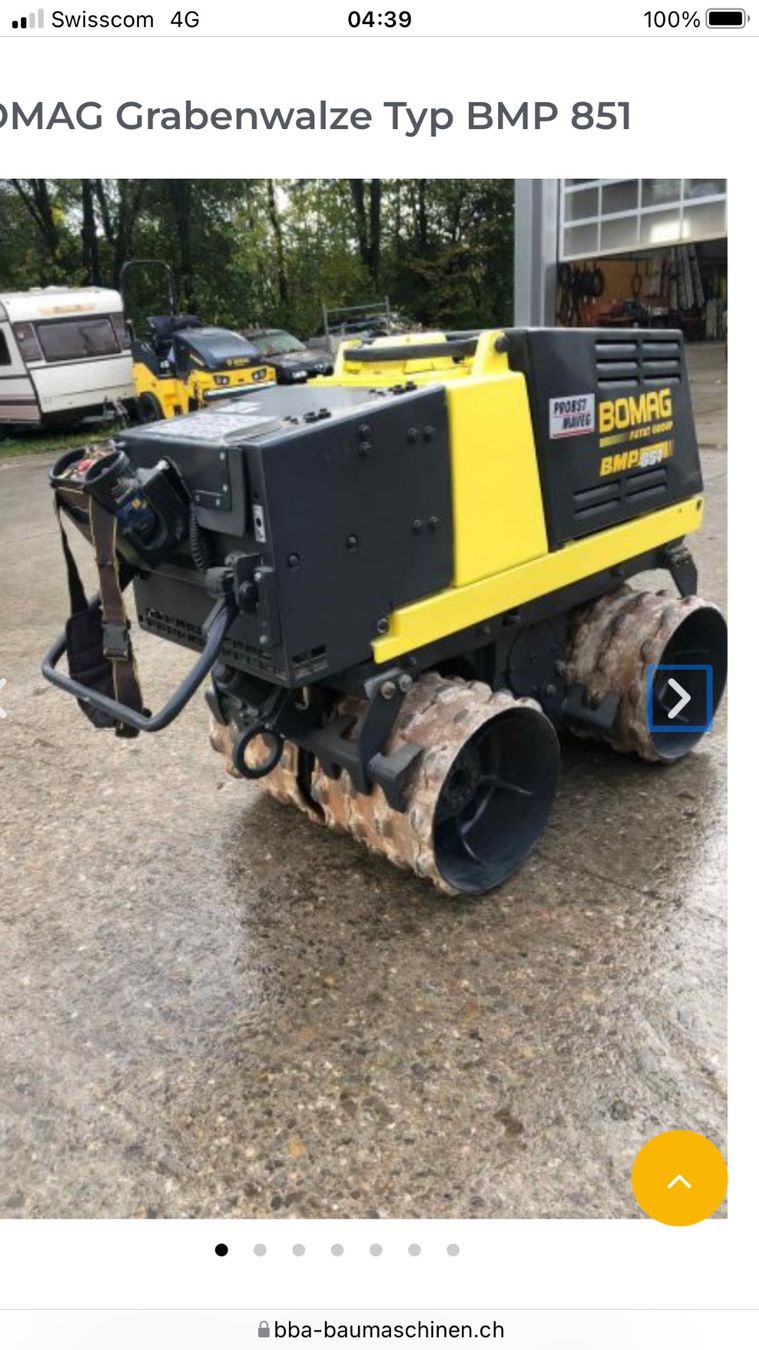 Bomag Tutte le macchine: Bomag Grabenwalze BMP 851 – Usato da Bülach venduto da labf